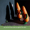 2 Carrots had a pea in a corner!