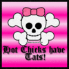Hot chicks have cats!