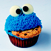 A cookie-monster cupcake