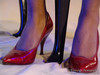 pair of ruby red shoes