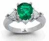 Colombian Emerald White Ring