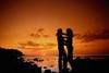 Kissing in the sunset