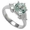 24ct White gold 4ct Diamond ring