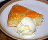 apricot cake with ice-cream