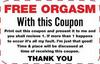 A coupon for multiple orgasms