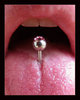 A tongue piercing