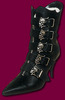 Skull Buckle Boots